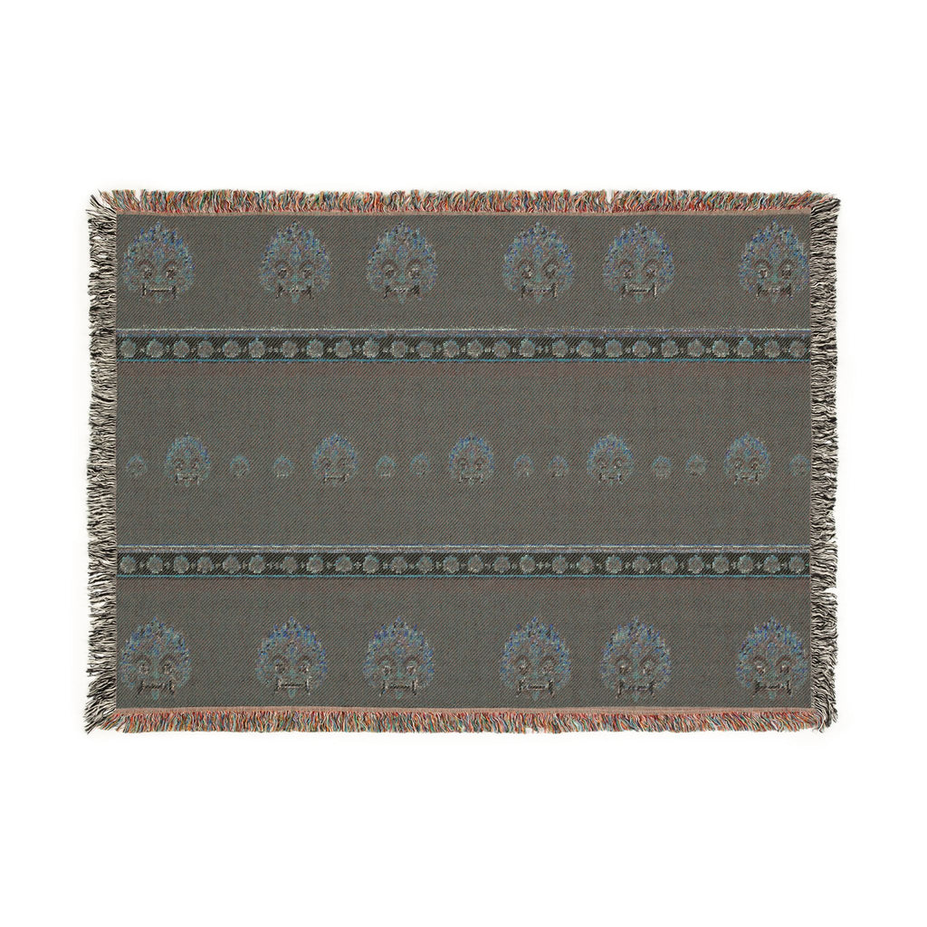 Sri Lankan Gift Woven Blanket Raksha Mask Design