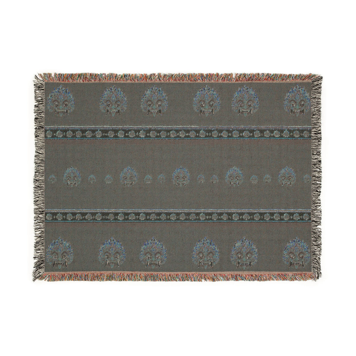 Sri Lankan Gift Woven Blanket Raksha Mask Design