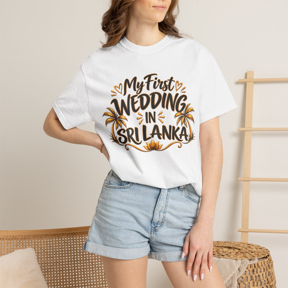 Sri Lanka Unisex Wedding T-Shirt – My First Wedding in Sri Lanka