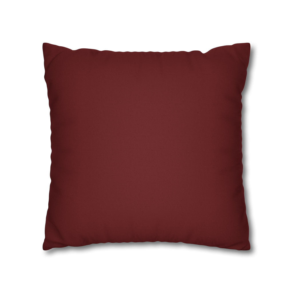 Ayubowan Mask Cushion Cover Maroon Sri Lankan Gift Pillowcase