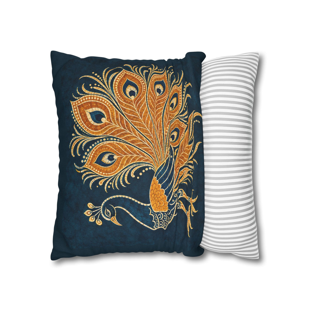 Peacock Batik Cushion Cover Sri Lankan Gift Pillowcase
