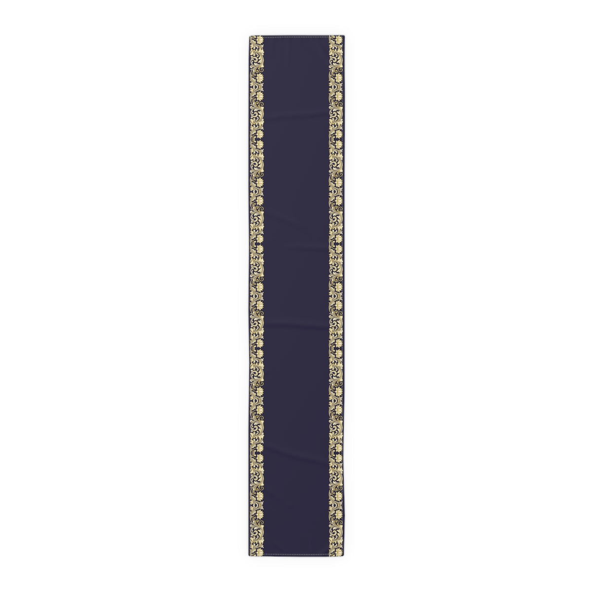 Navy & Gold Baroque Table Runner | Elegant Dining Décor
