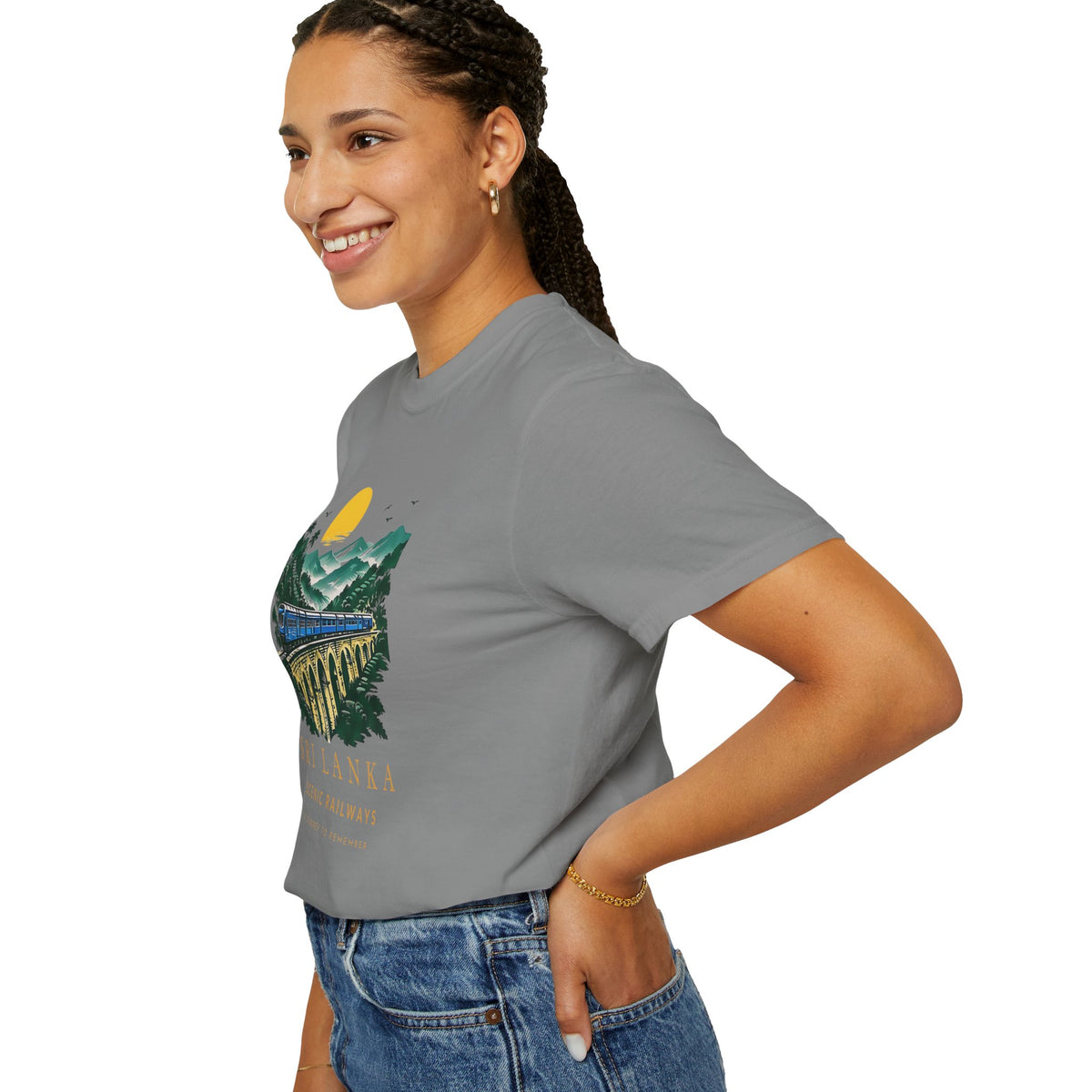 Sri Lanka Nine Arch Bridge Unisex T-Shirt Vintage Railway Tee