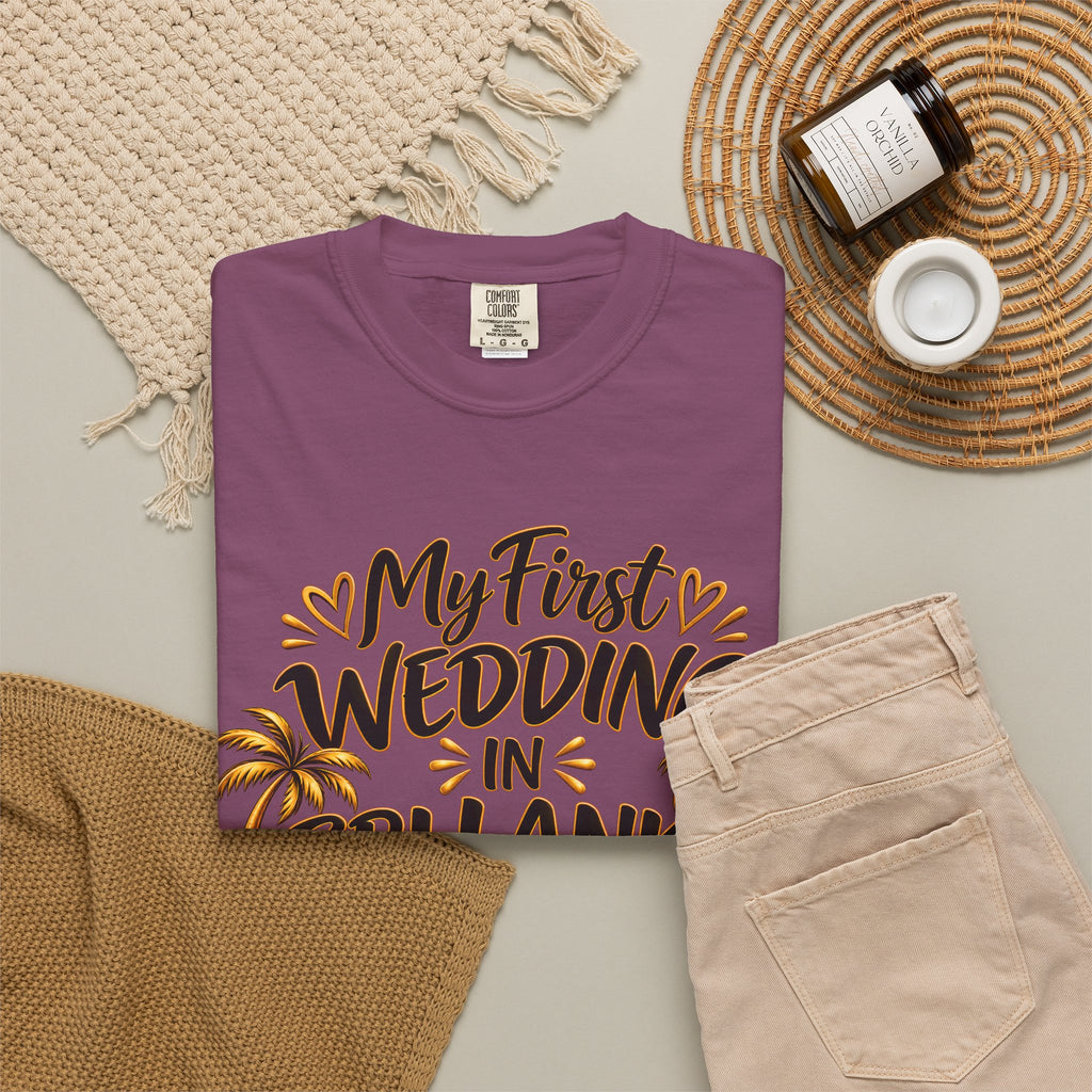 Sri Lanka Unisex Wedding T-Shirt – My First Wedding in Sri Lanka