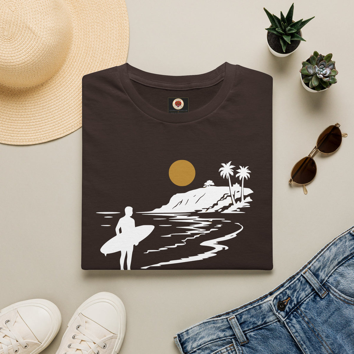 Sri Lanka Surf  Unisex T-Shirt  Surf Explore Repeat Beach Tee
