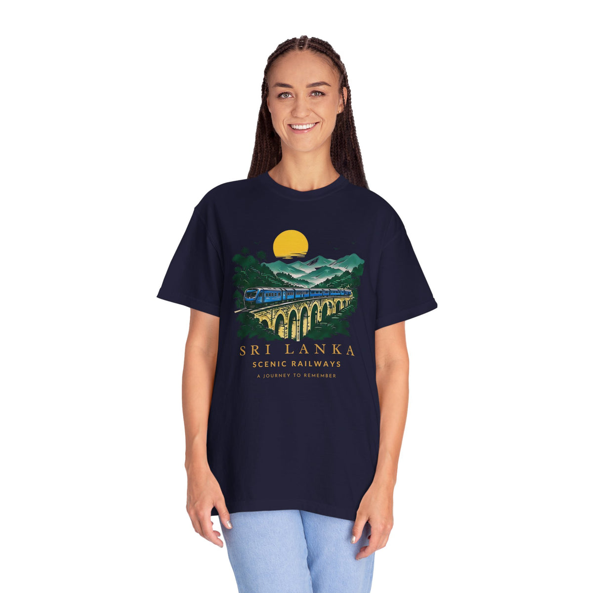 Sri Lanka Nine Arch Bridge Unisex T-Shirt Vintage Railway Tee