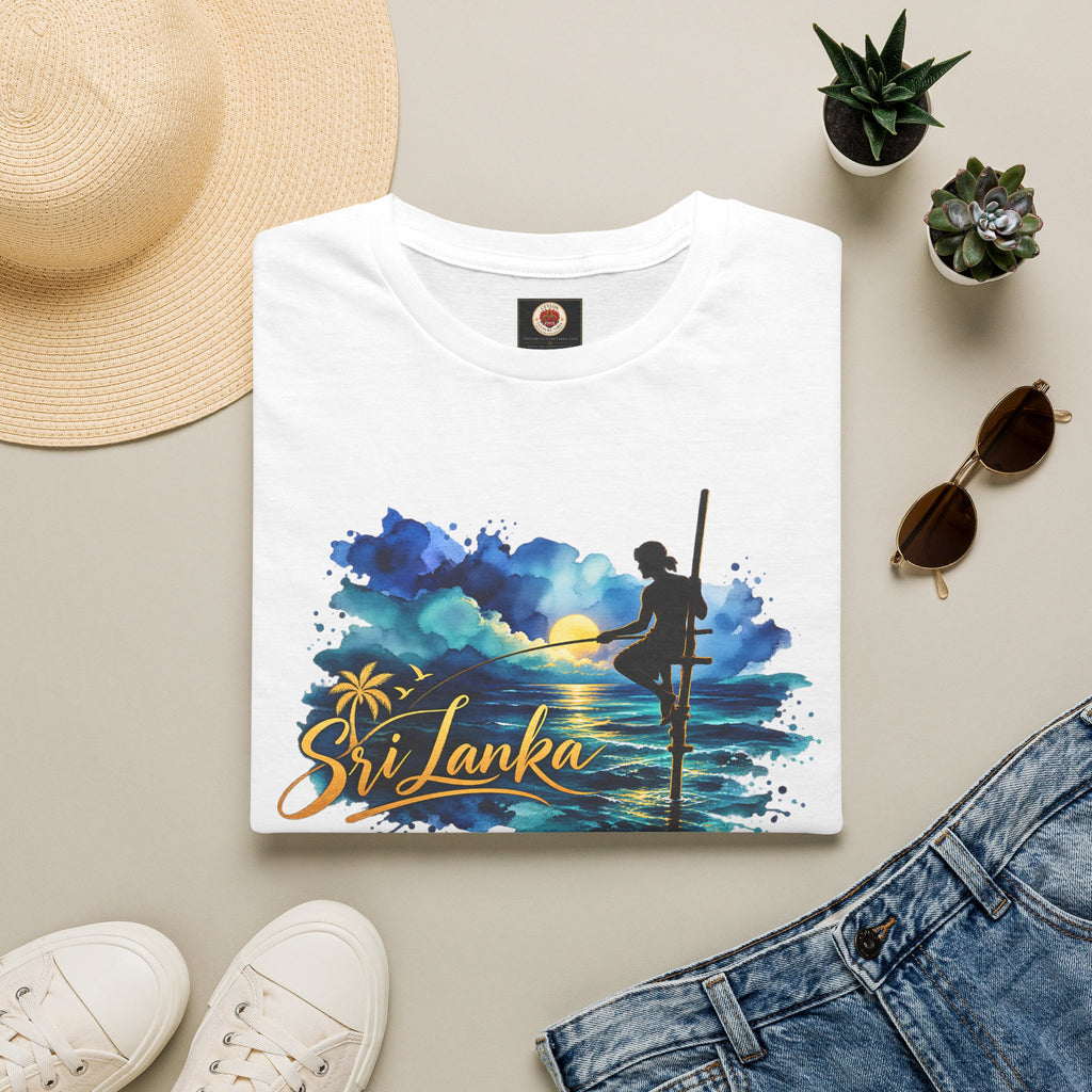 Sri Lanka Watercolor Surf T-Shirt