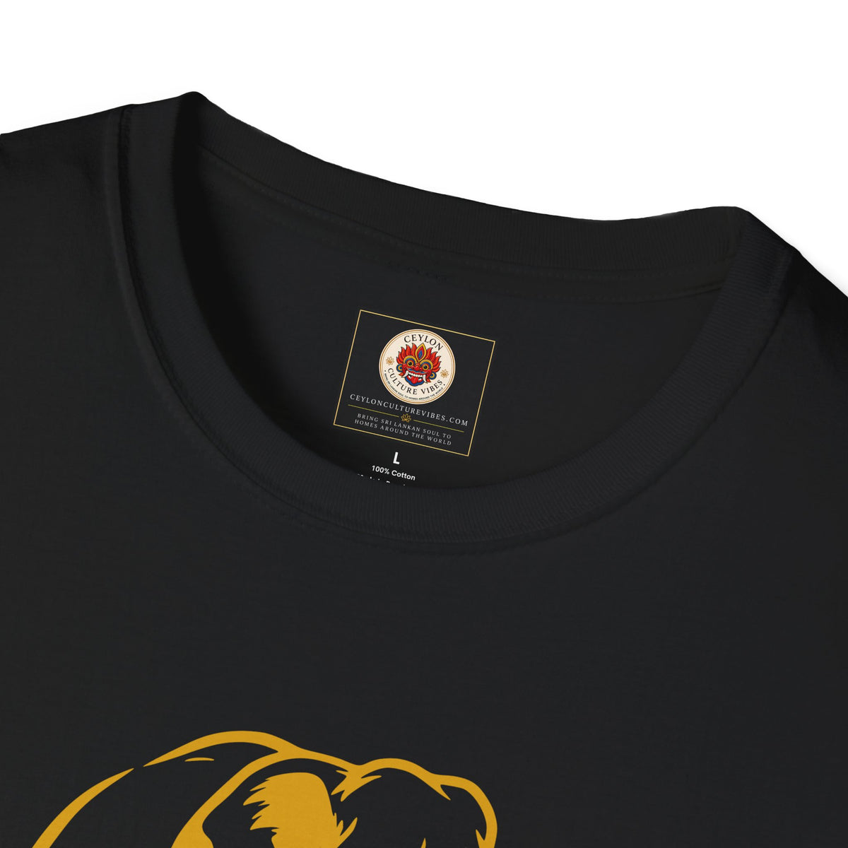 Sri Lanka Elephant Unisex T-Shirt Minimal Ochre Graphic Tee