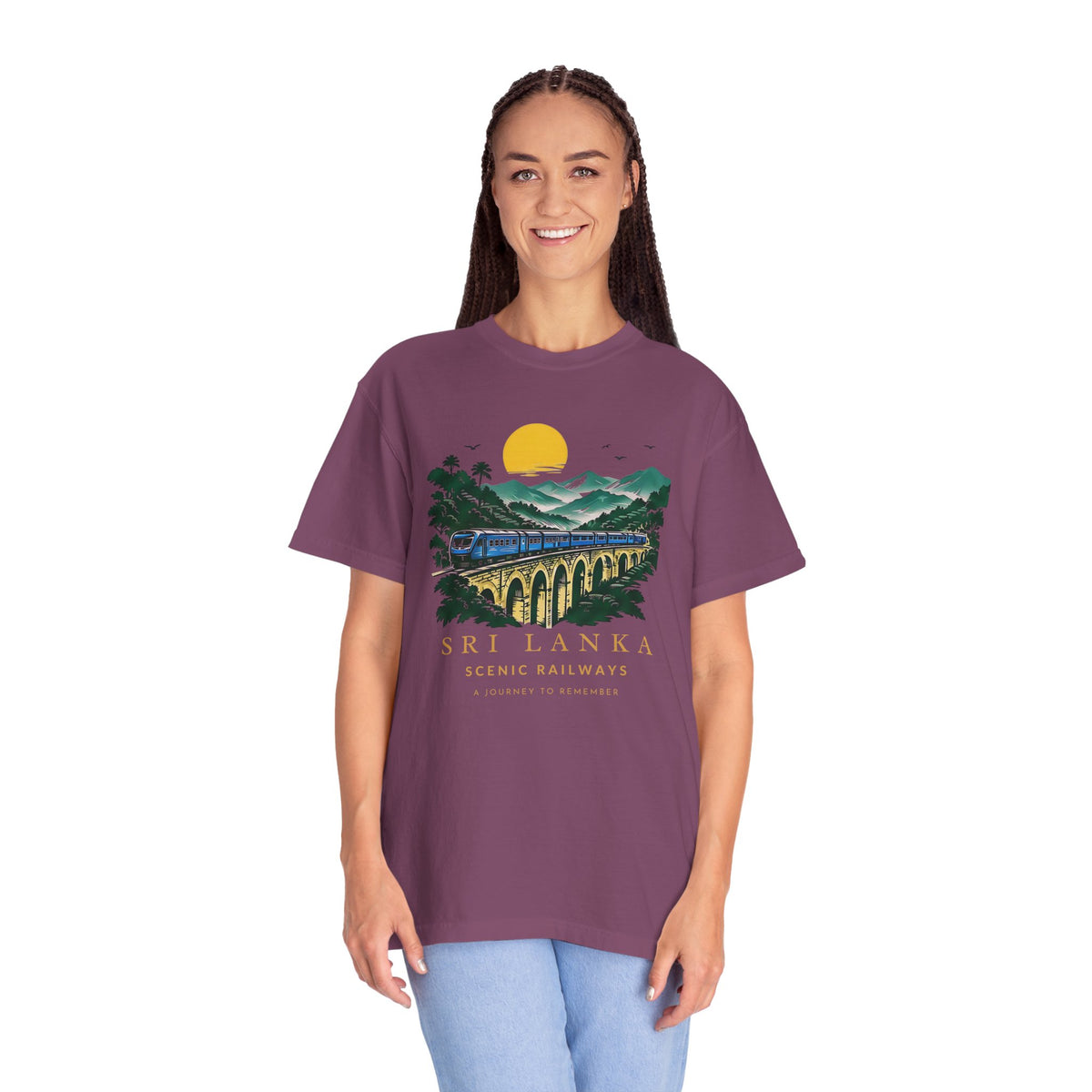 Sri Lanka Nine Arch Bridge Unisex T-Shirt Vintage Railway Tee