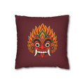 Raksha Guardian Cushion Cover  Sri Lankan Devil Dance Mask