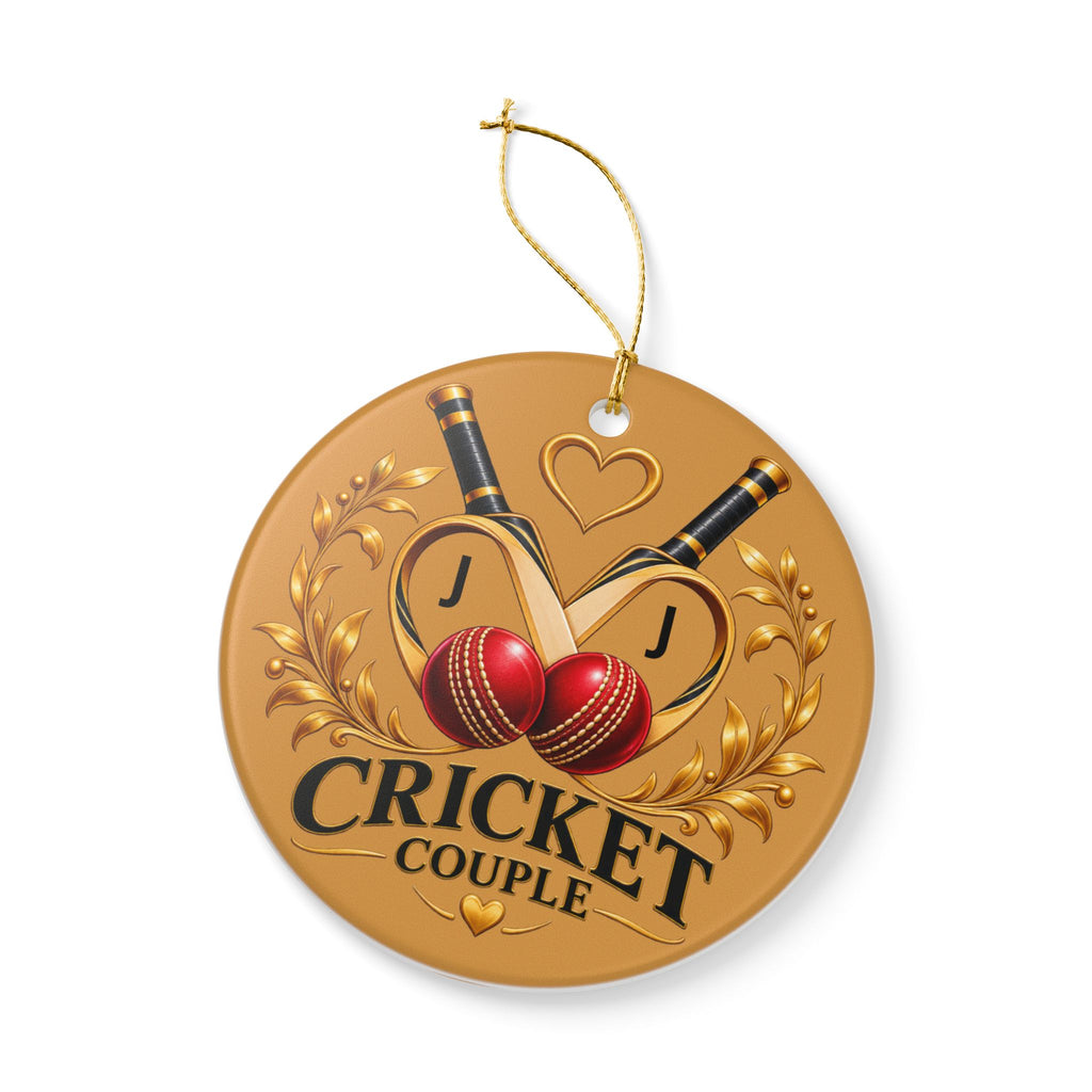 Personalized Cricket Couple Ornament – Couple’s Initials