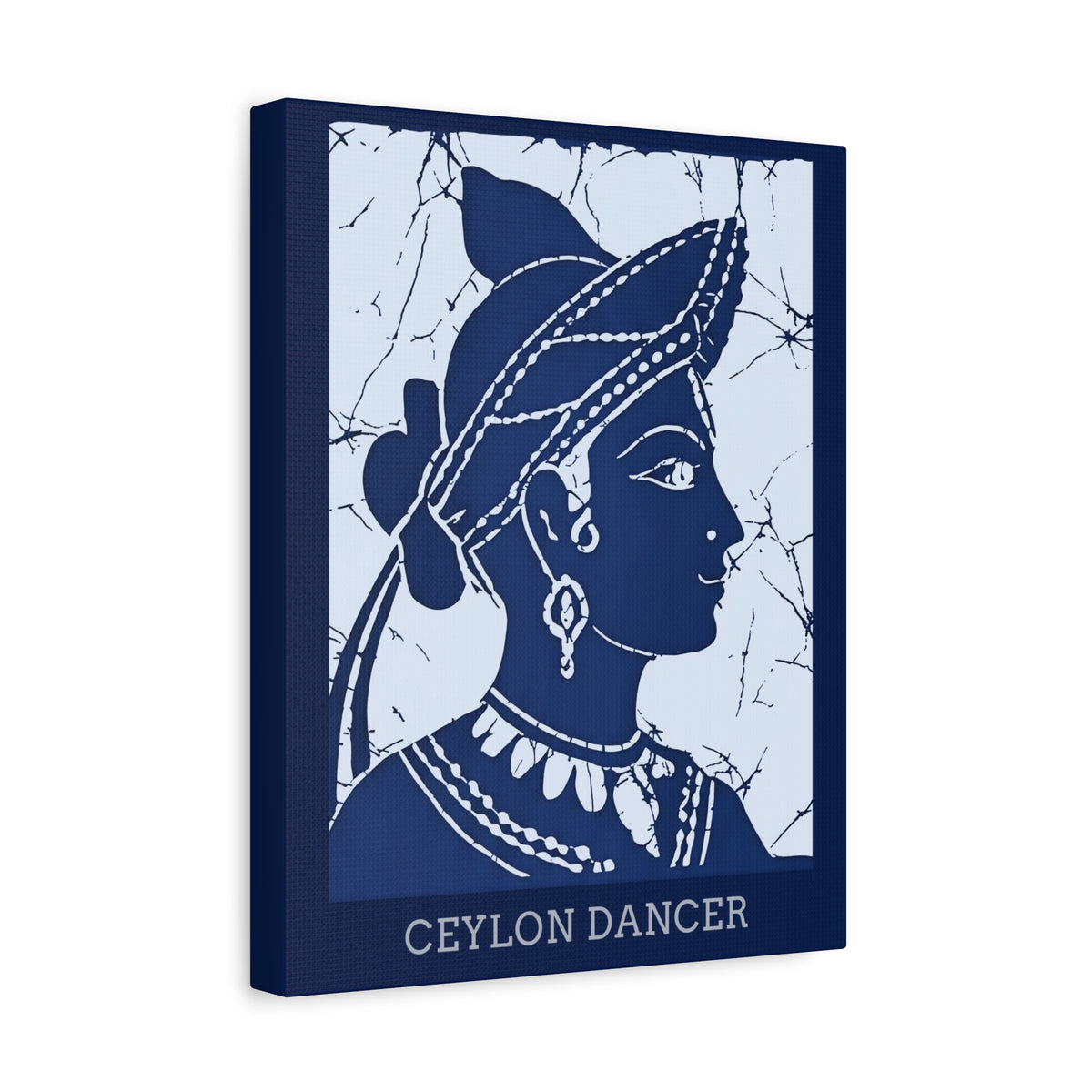 Ceylon Dancer Matte Canvas Wall Art Sri Lankan Batik Heritage Print