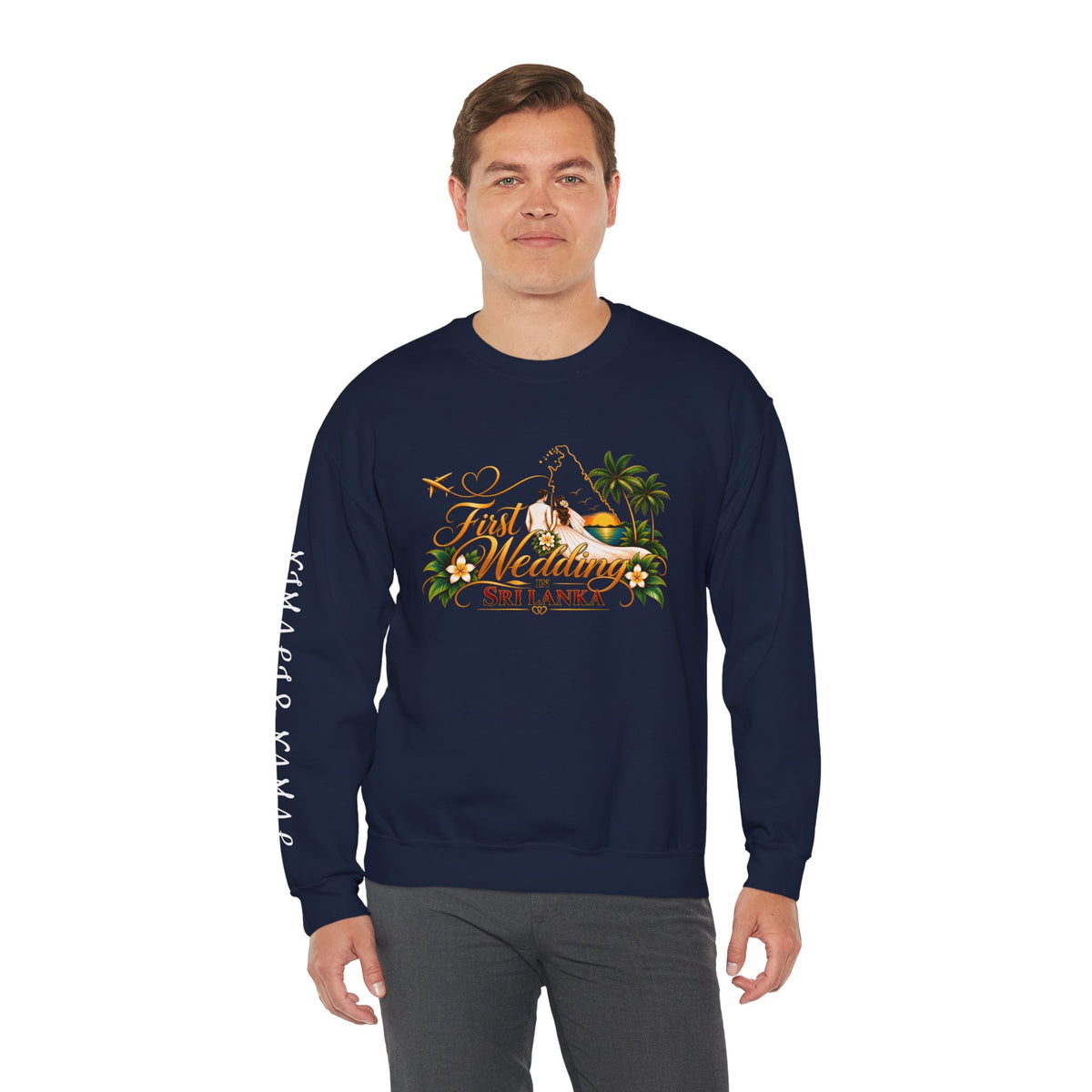 Personalized Sri Lanka Wedding Sweatshirt – Unisex Crewneck