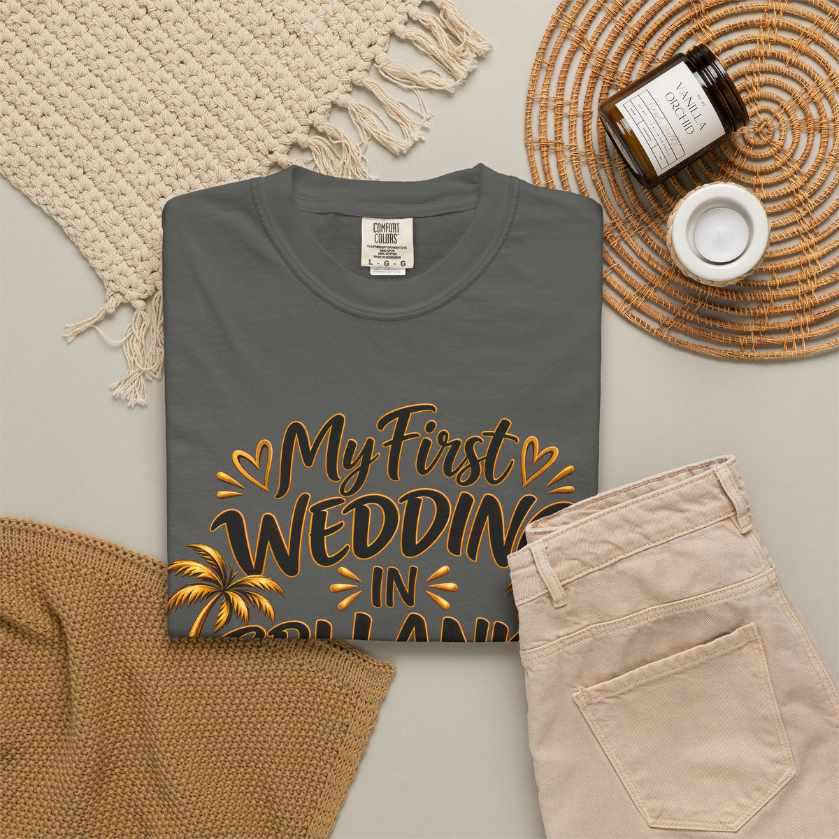 Sri Lanka Unisex Wedding T-Shirt – My First Wedding in Sri Lanka