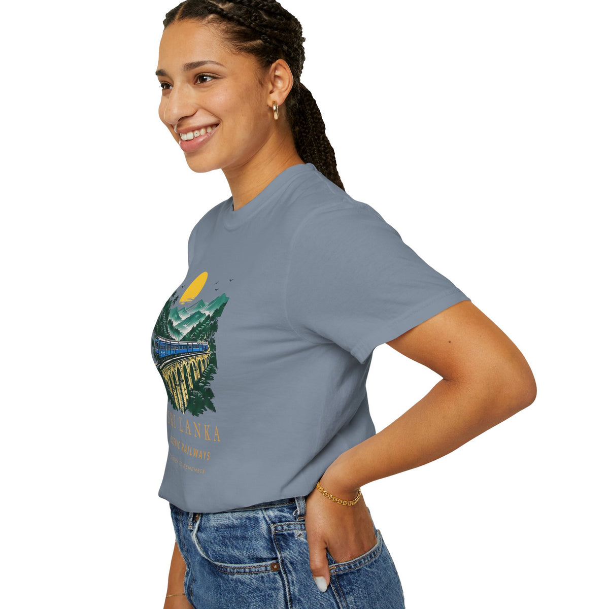 Sri Lanka Nine Arch Bridge Unisex T-Shirt Vintage Railway Tee