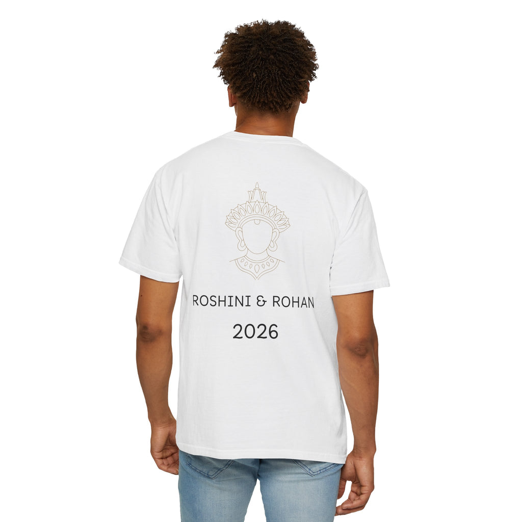 Sri Lanka Destination Wedding T-Shirt — "First Wedding Sri Lanka" Couple Tee (Roshini & Rohan 2026)