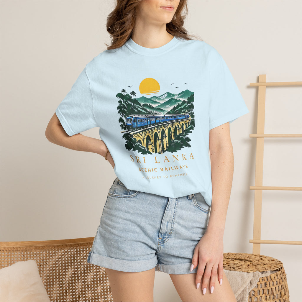Sri Lanka Nine Arch Bridge Unisex T-Shirt Vintage Railway Tee