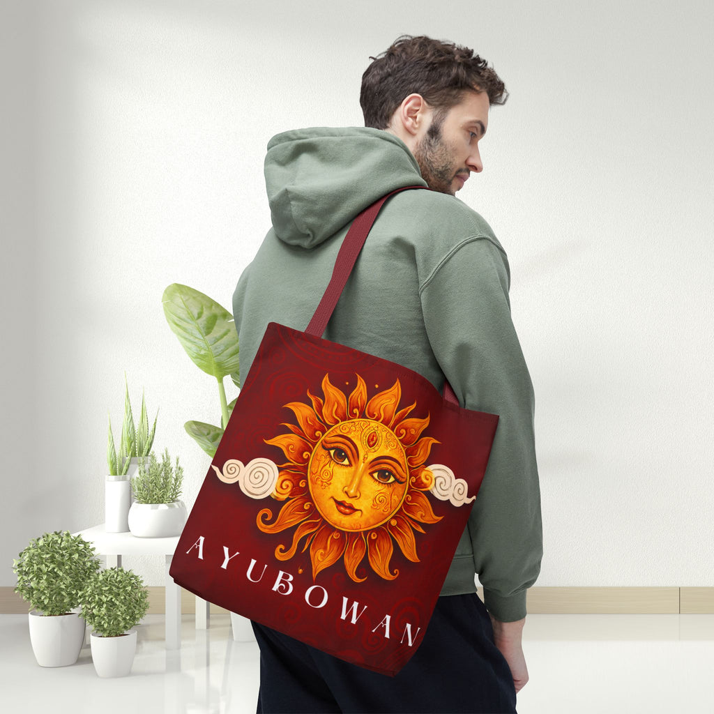 Ayubowan Sun Tote Bag  Sri Lankan Gift & Everyday Carry