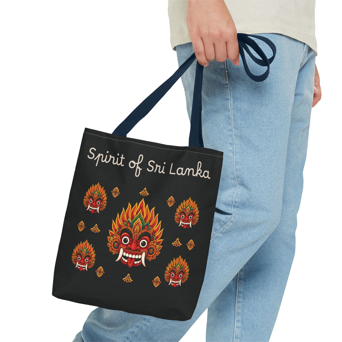 Sri Lankan Gift Tote Bag Spirit of Sri Lanka Raksha Mask Design