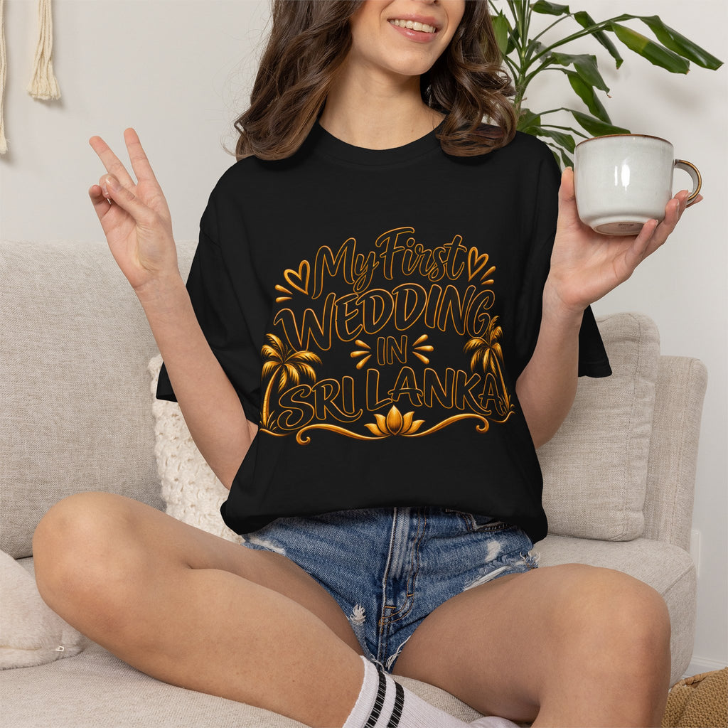 Sri Lanka Unisex Wedding T-Shirt – My First Wedding in Sri Lanka