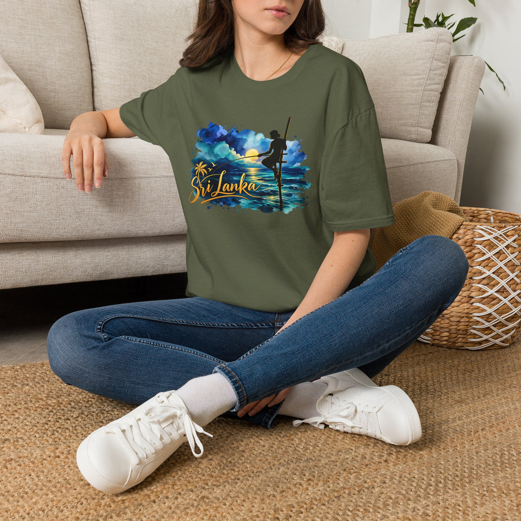 Sri Lanka Watercolor Surf T-Shirt