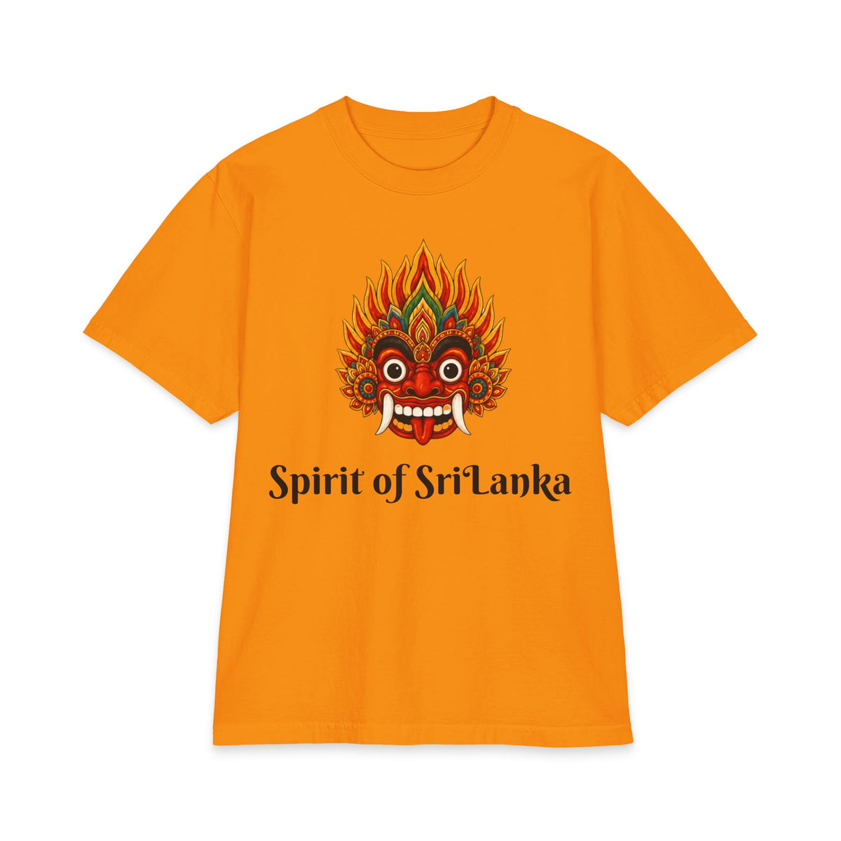 Raksha Spirit Graphic T-Shirt Sri Lankan Devil Dance Mask Heritage Unisex Tee
