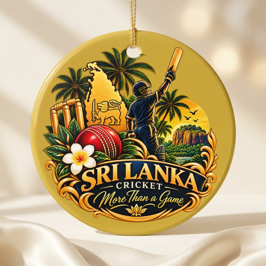 Sri Lanka Cricket Ceramic Ornament | More Than a Game Gift