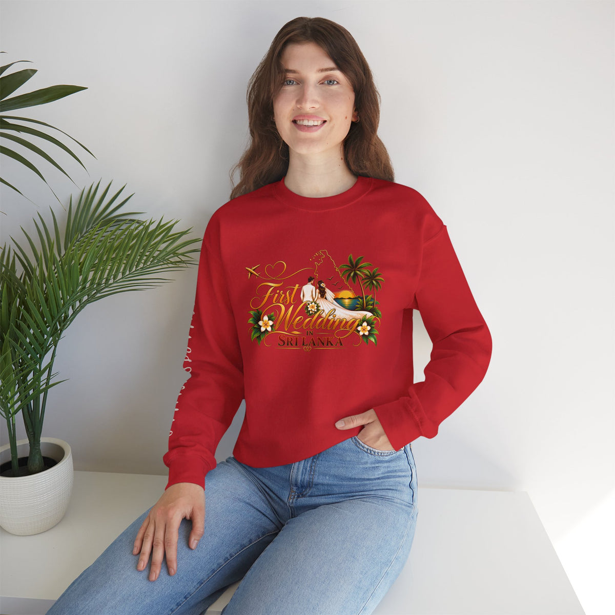 Personalized Sri Lanka Wedding Sweatshirt – Unisex Crewneck