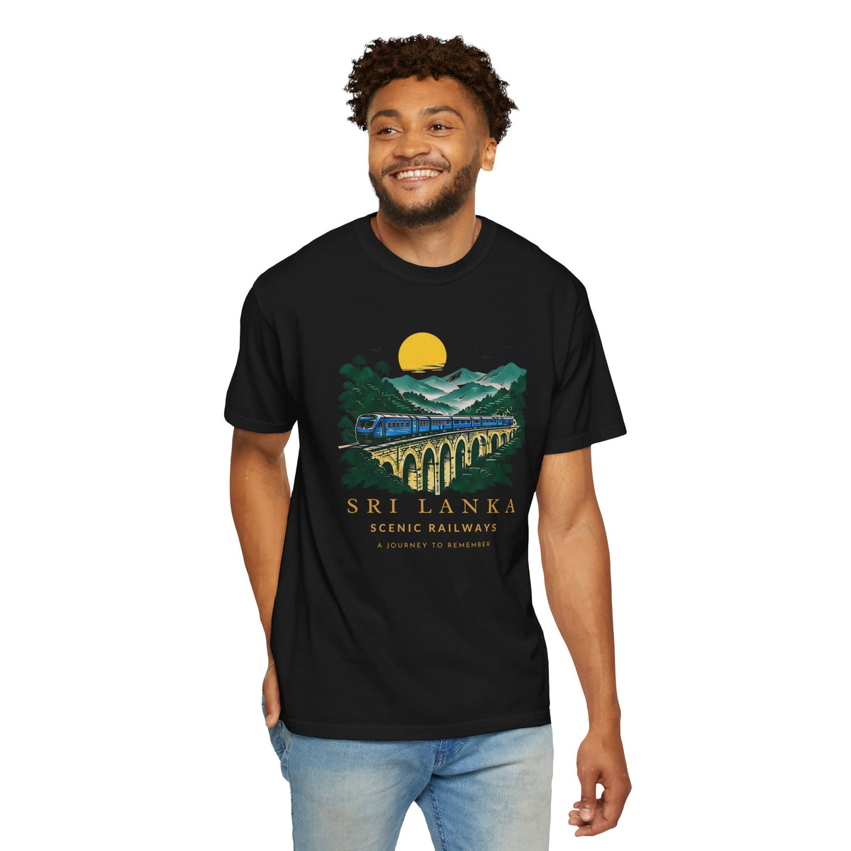 Sri Lanka Nine Arch Bridge Unisex T-Shirt Vintage Railway Tee