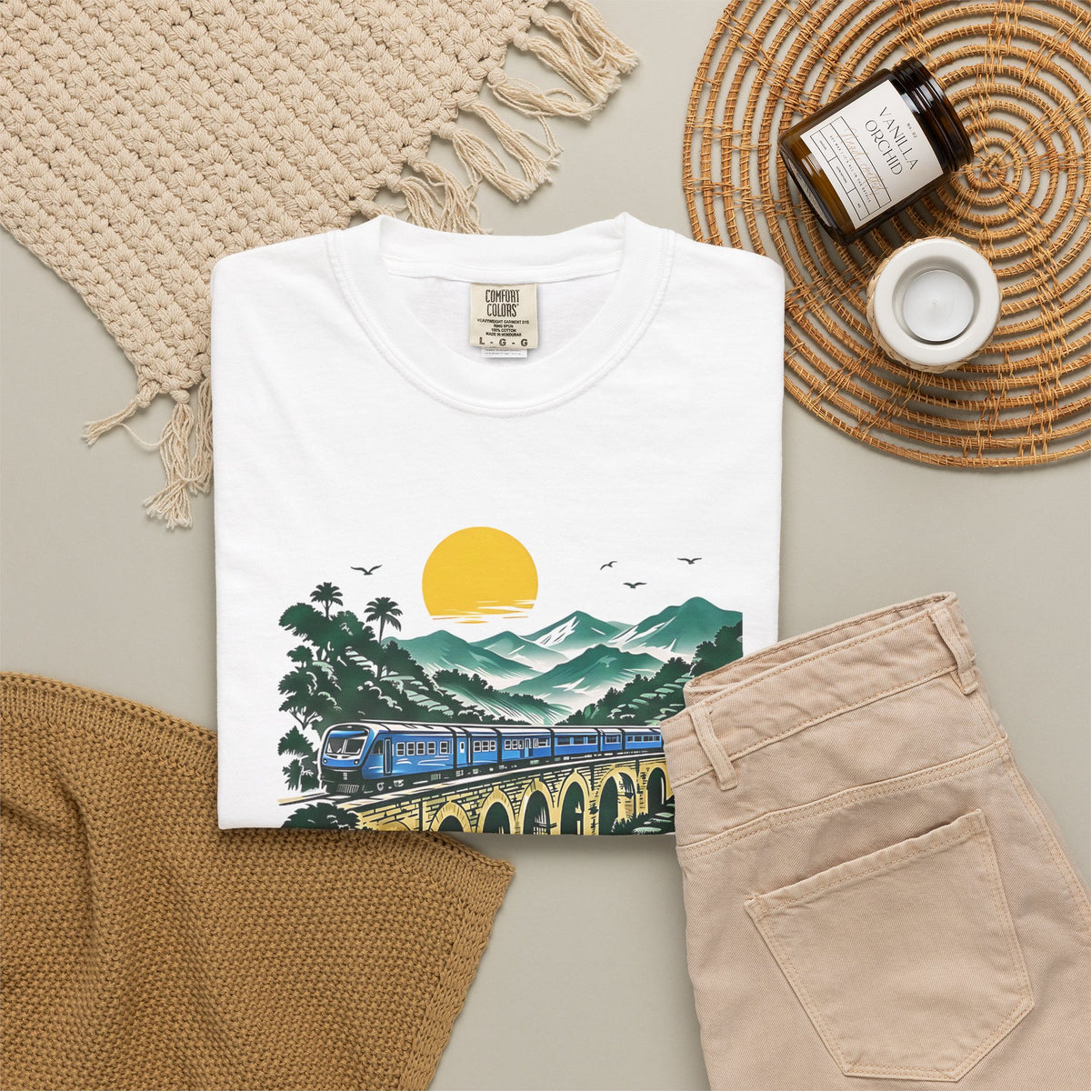 Sri Lanka Nine Arch Bridge Unisex T-Shirt Vintage Railway Tee