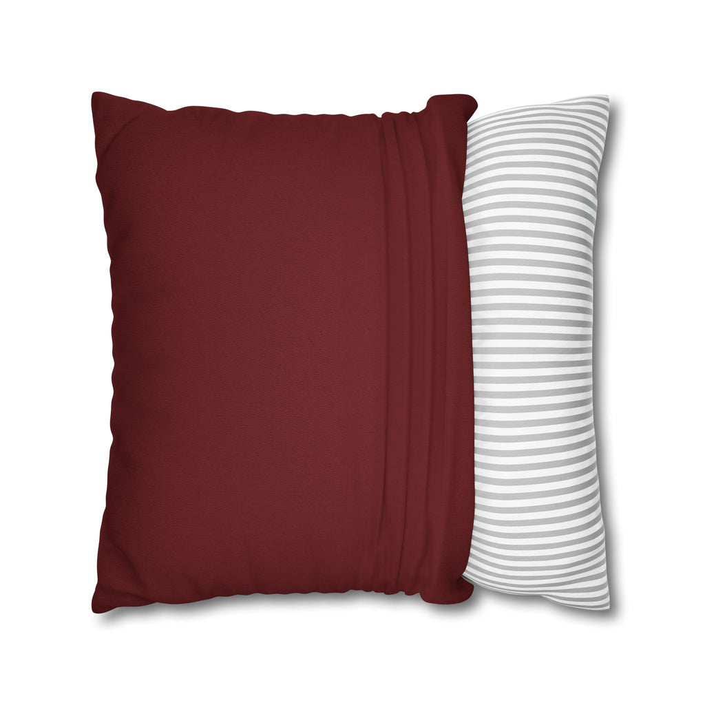 Ayubowan Mask Cushion Cover Maroon Sri Lankan Gift Pillowcase