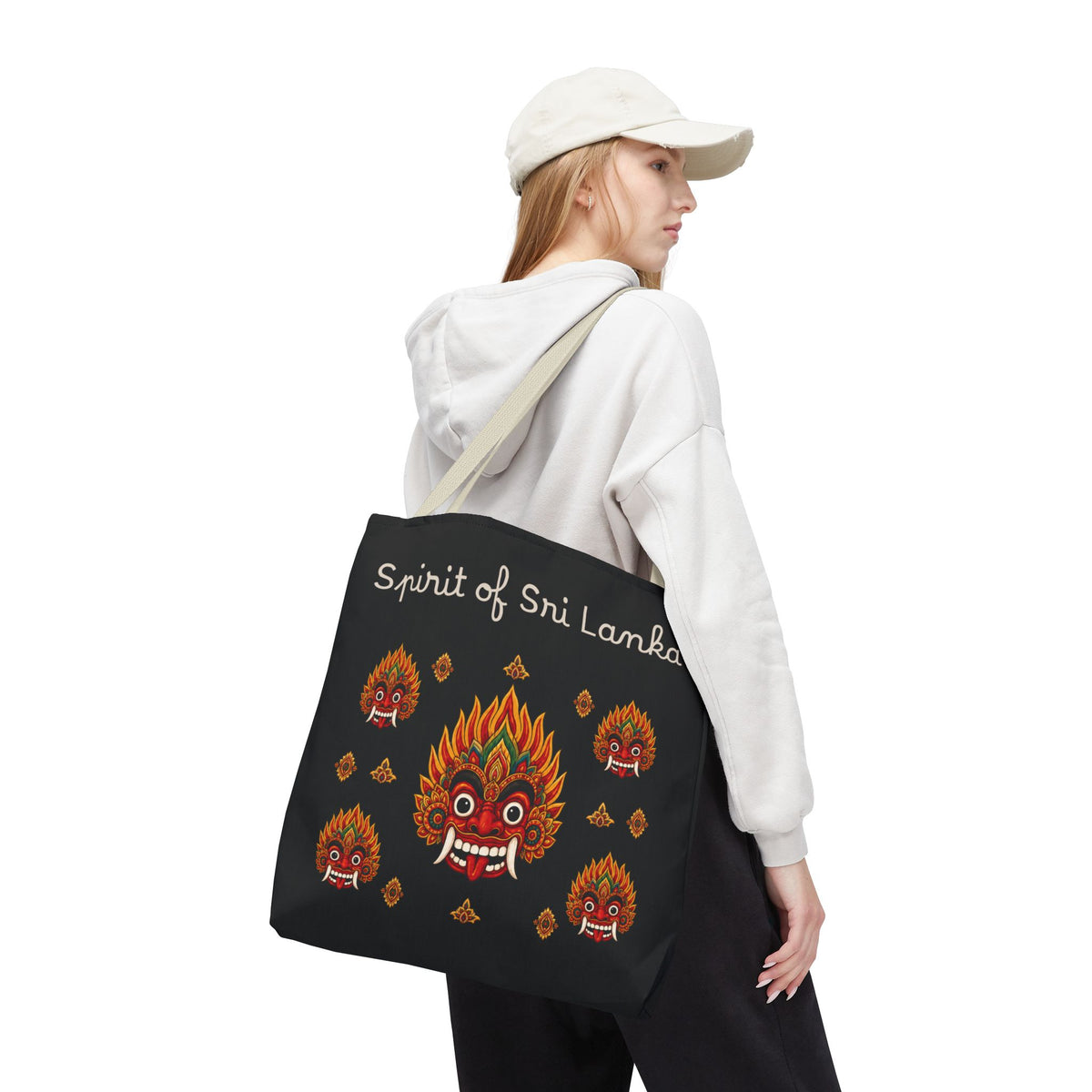 Sri Lankan Gift Tote Bag Spirit of Sri Lanka Raksha Mask Design