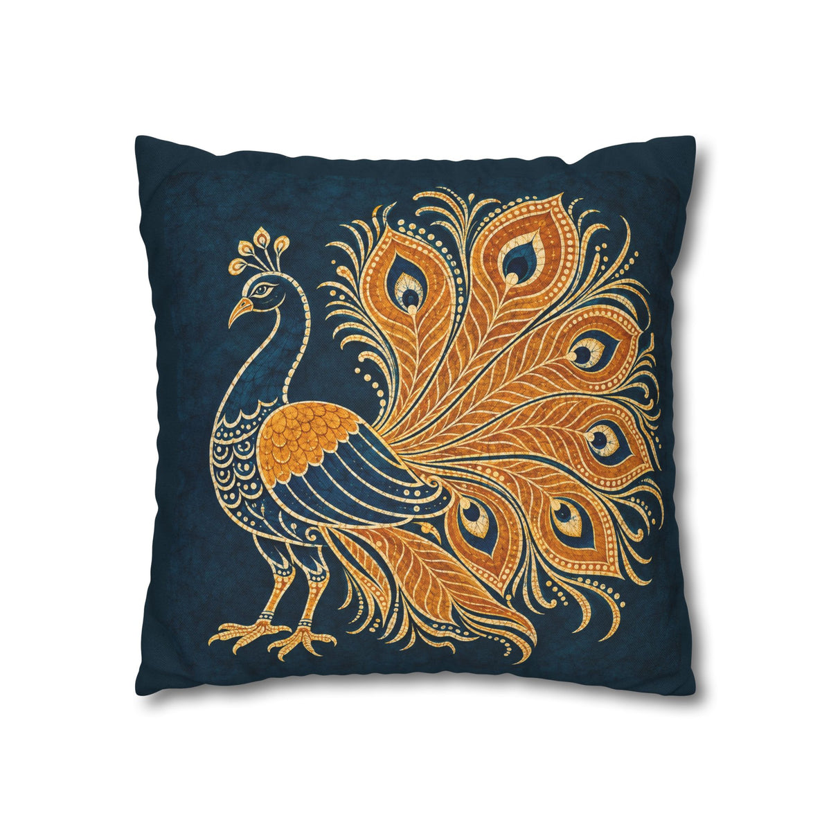Peacock Batik Cushion Cover Sri Lankan Gift Pillowcase