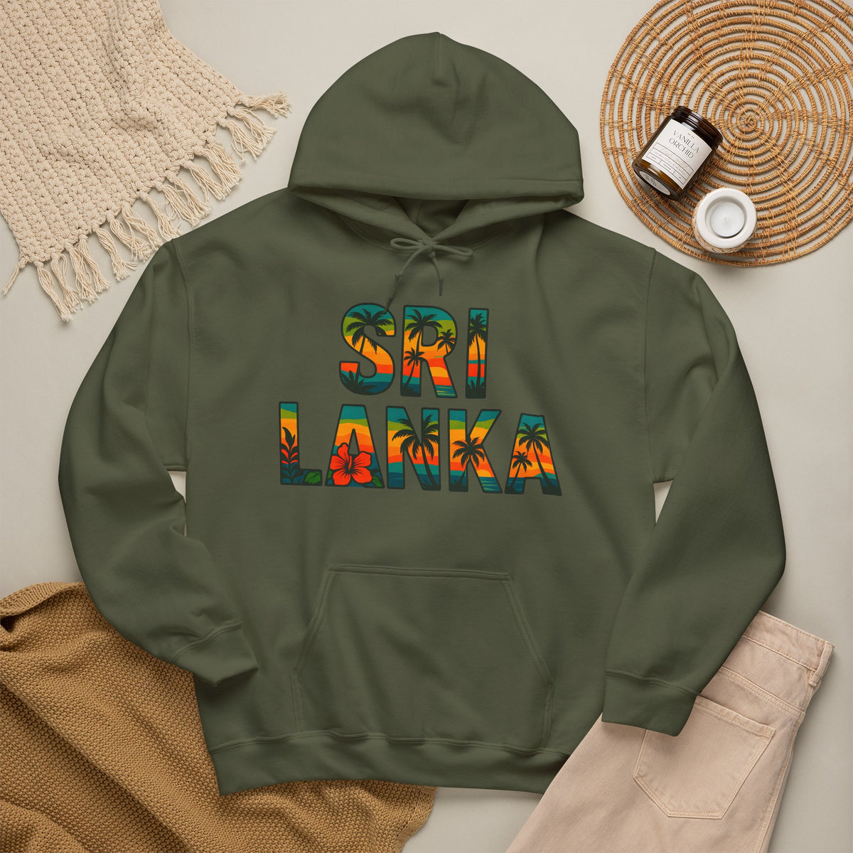 Sri Lanka Tropical Graphic Hoodie | Unisex Heritage Gift