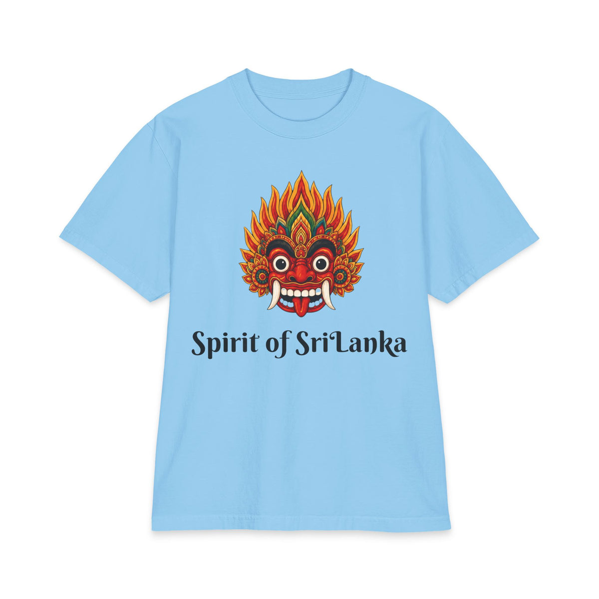 Raksha Spirit Graphic T-Shirt Sri Lankan Devil Dance Mask Heritage Unisex Tee