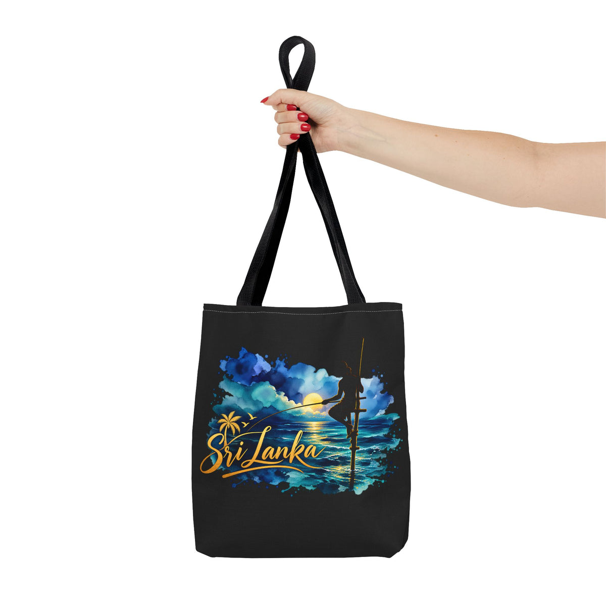 Sri Lanka Stilt Fisherman Tote Bag Island Dusk Beach Bag