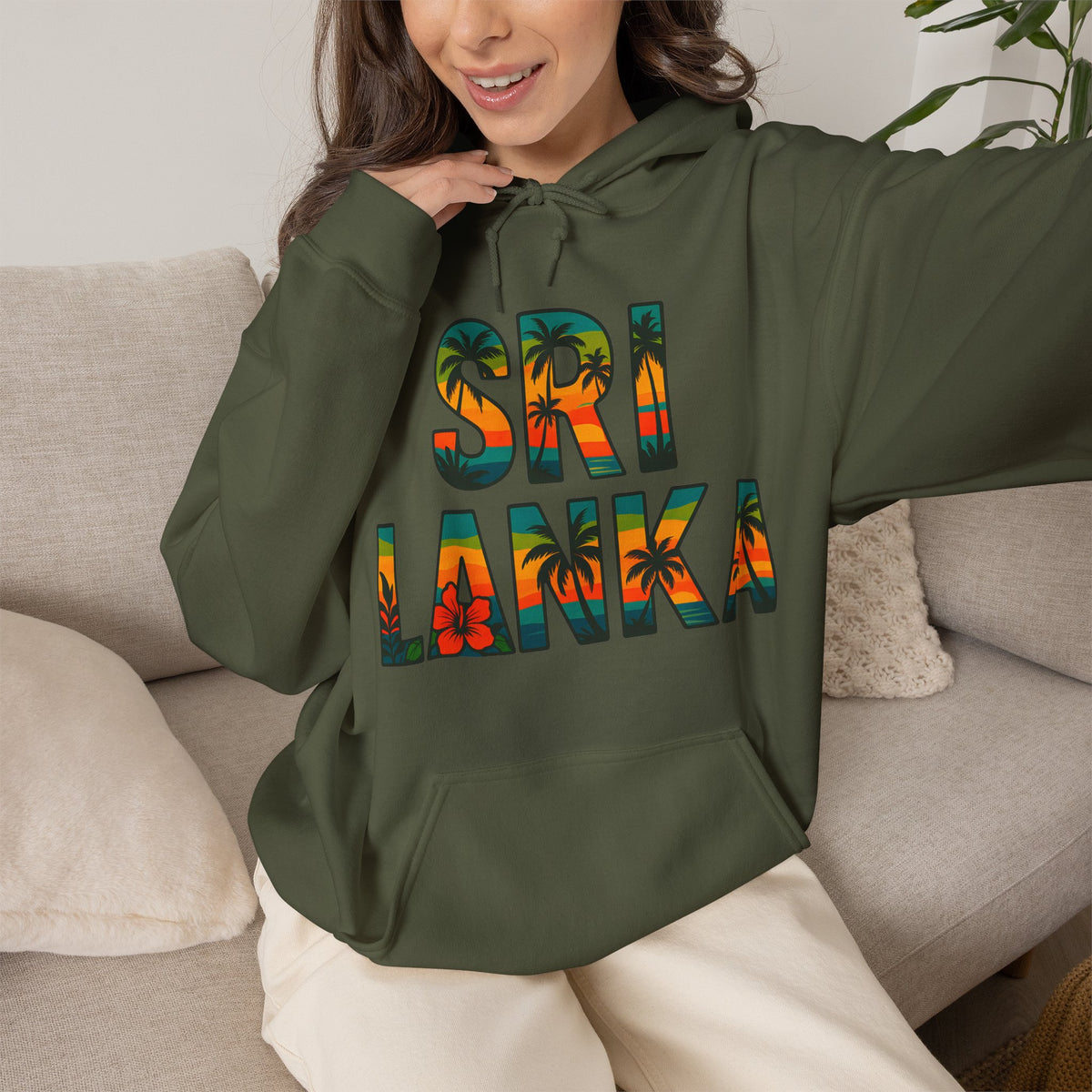 Sri Lanka Tropical Graphic Hoodie | Unisex Heritage Gift