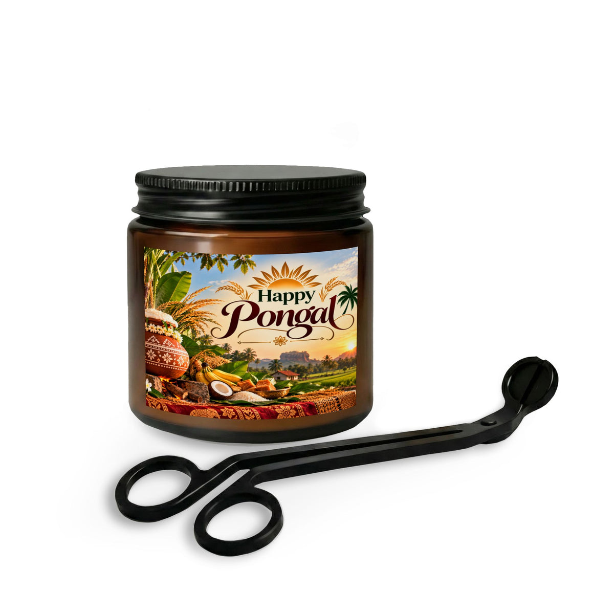 Happy Pongal Candle Set with Wick Trimmer