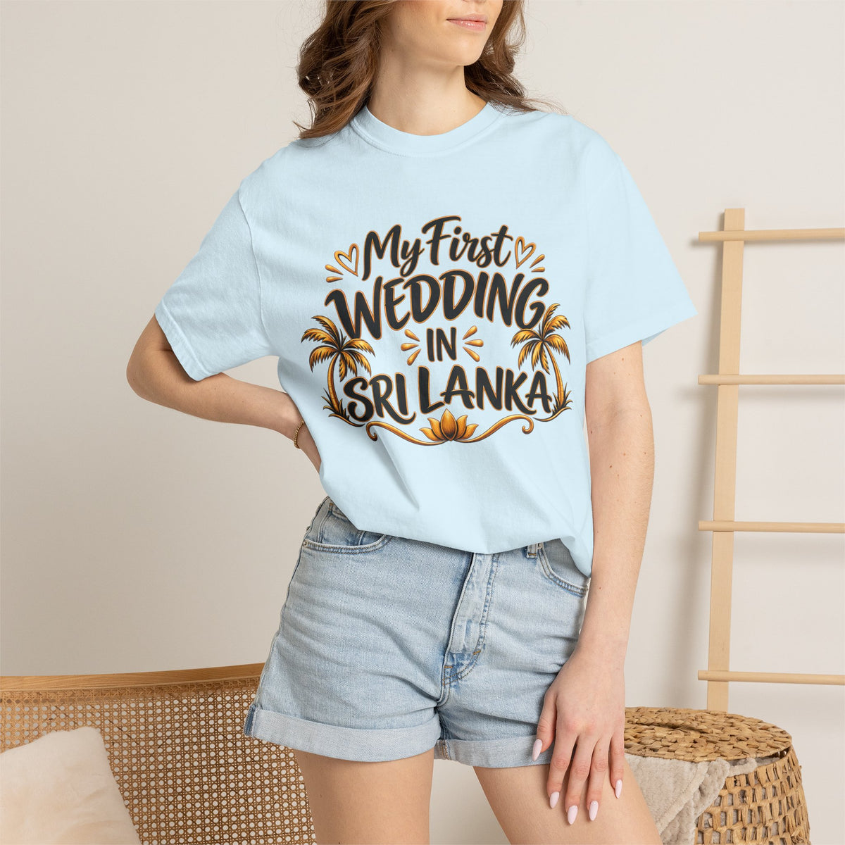 Sri Lanka Unisex Wedding T-Shirt – My First Wedding in Sri Lanka
