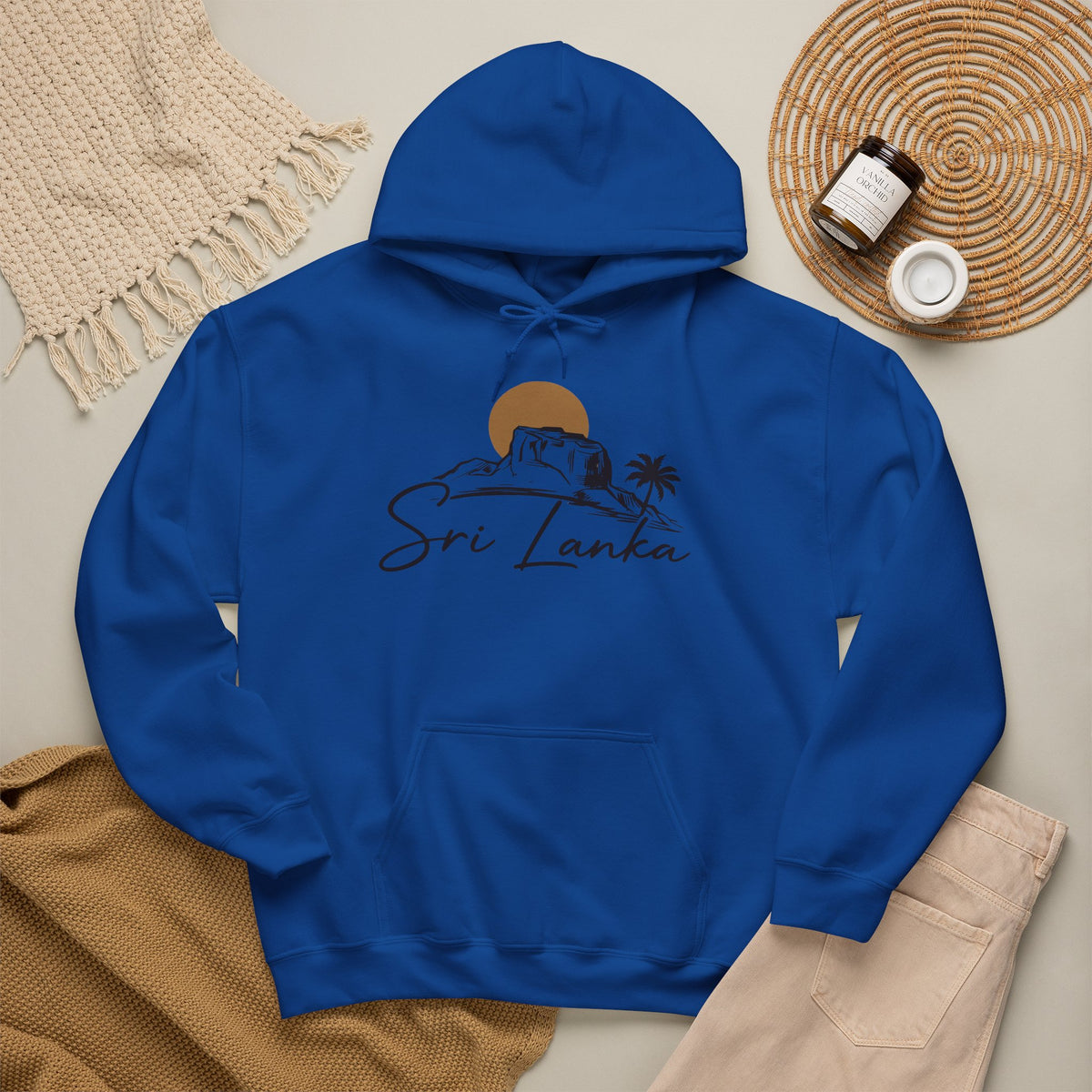 Sri Lanka Sunset Unisex Hoodie Palm Tree Beach Sweatshirt
