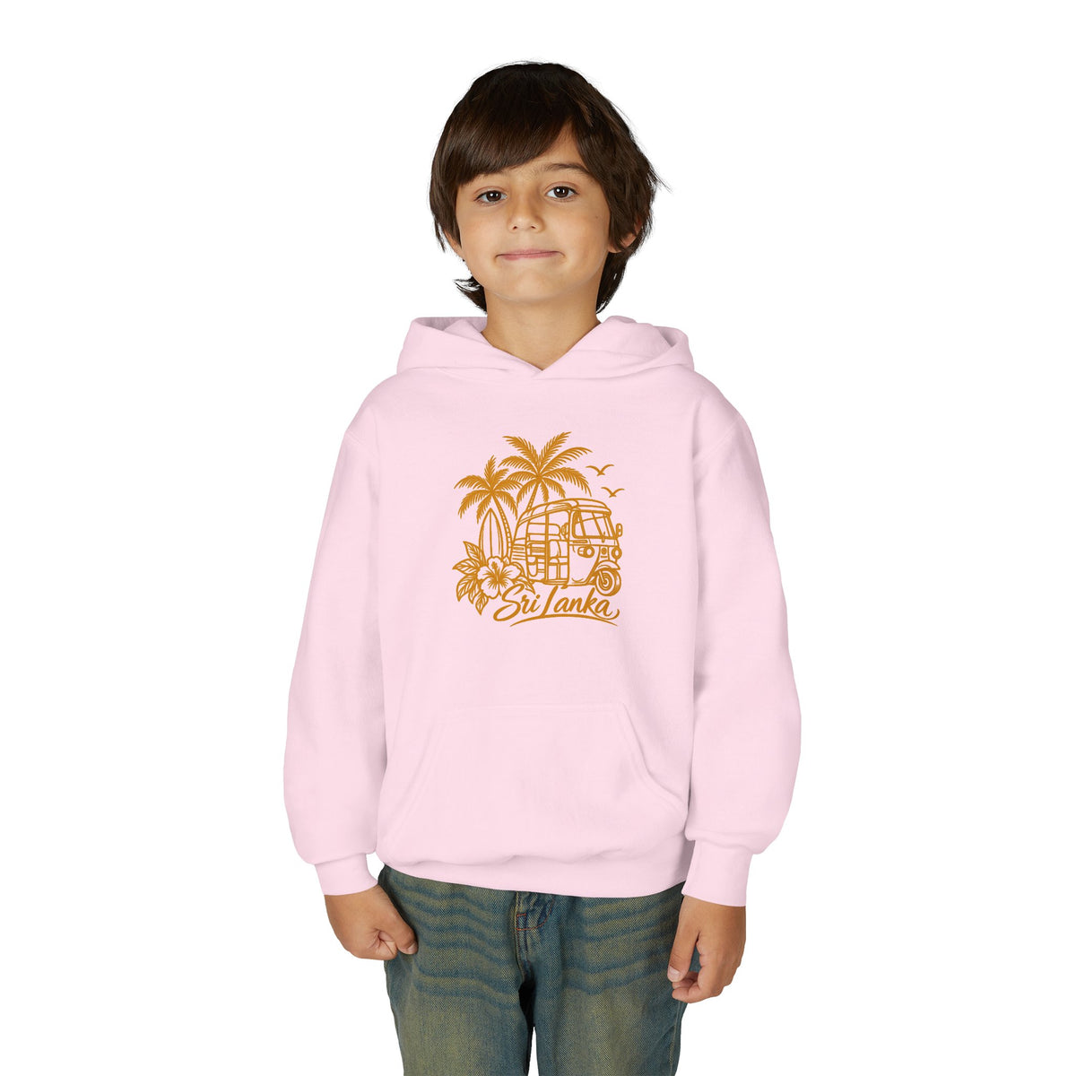 Sri Lanka Kids Hoodie Tropical Palm Tree Island Design