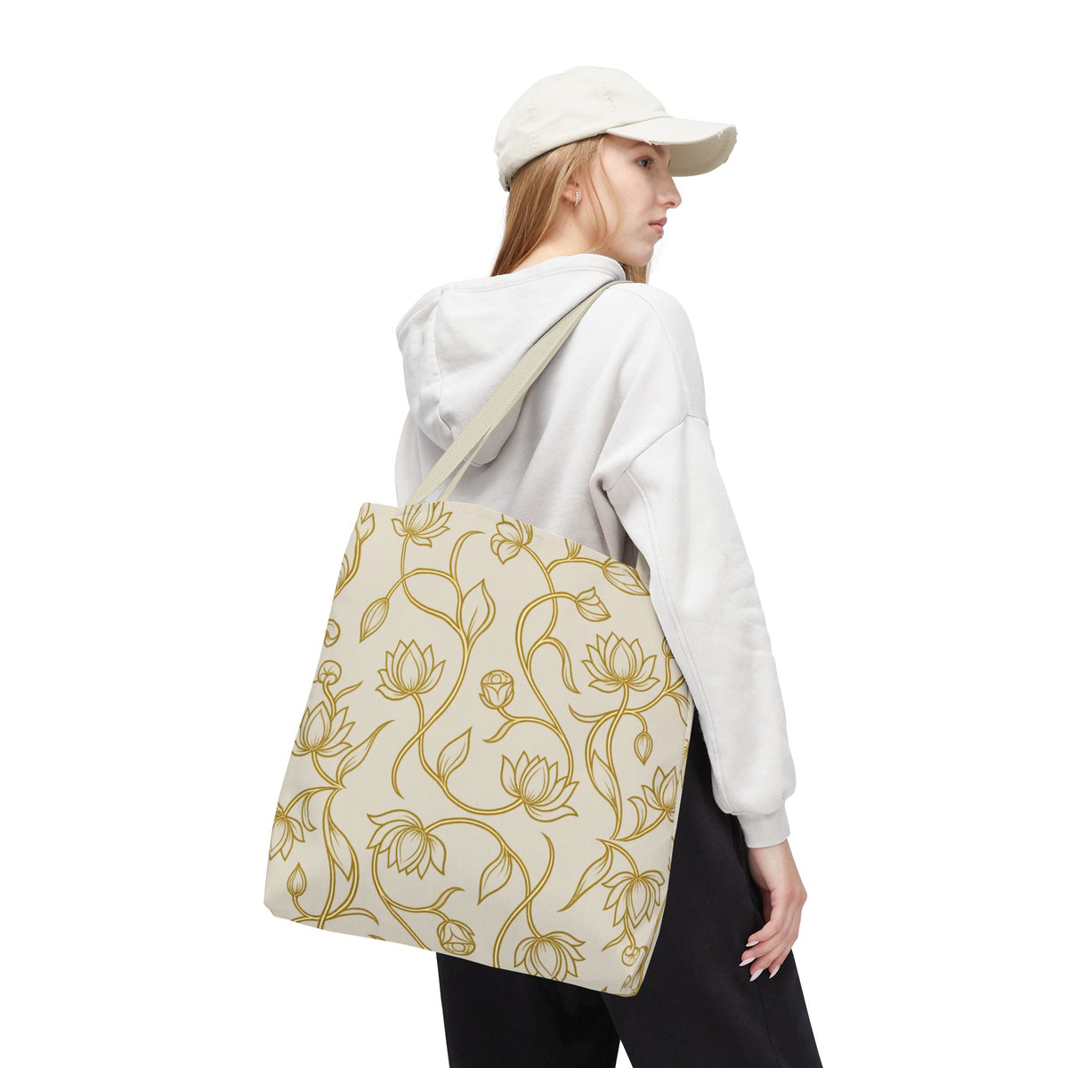 Ceylon Lotus Tote Bag Sri Lankan Temple Flower Canvas Shopper