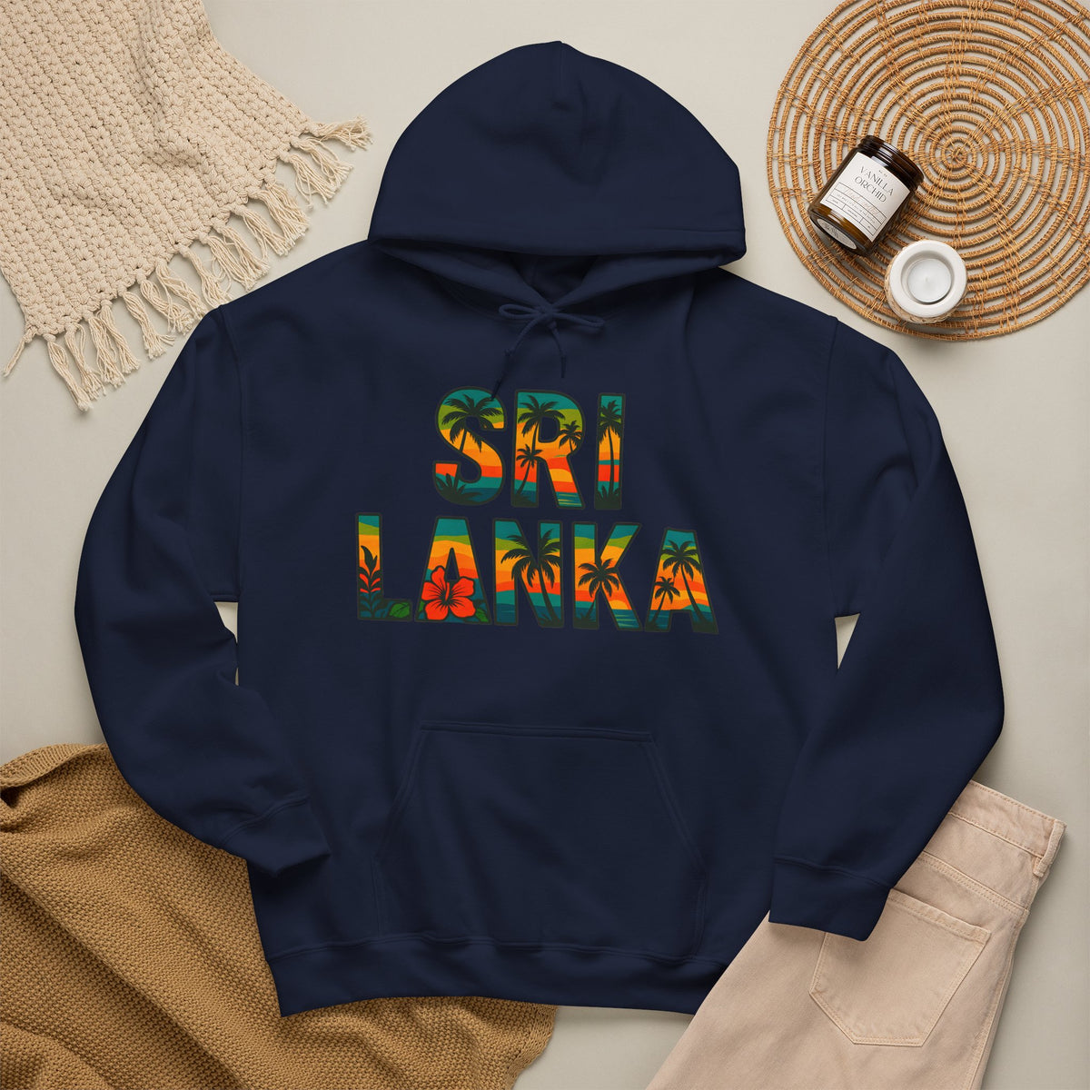 Sri Lanka Tropical Graphic Hoodie | Unisex Heritage Gift
