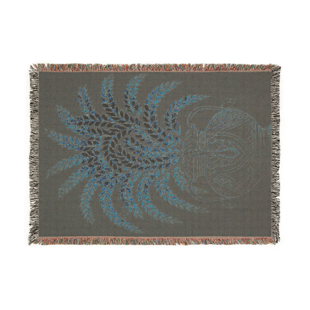 Punkalasa Woven Throw Blanket Sri Lankan Heritage Burgundy Gold Cotton Fringe Blanket