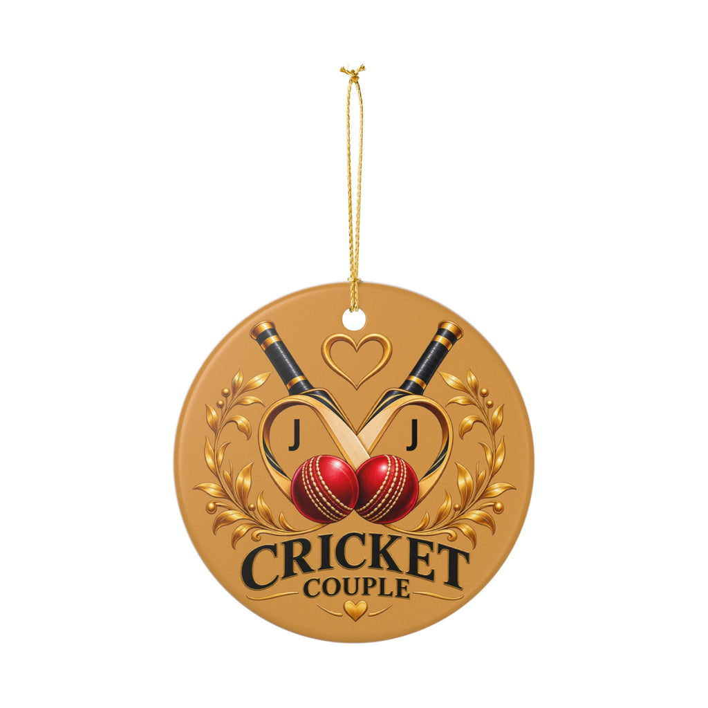 Personalized Cricket Couple Ornament – Couple’s Initials