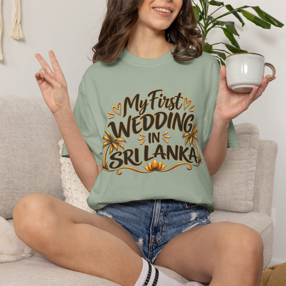 Sri Lanka Unisex Wedding T-Shirt – My First Wedding in Sri Lanka