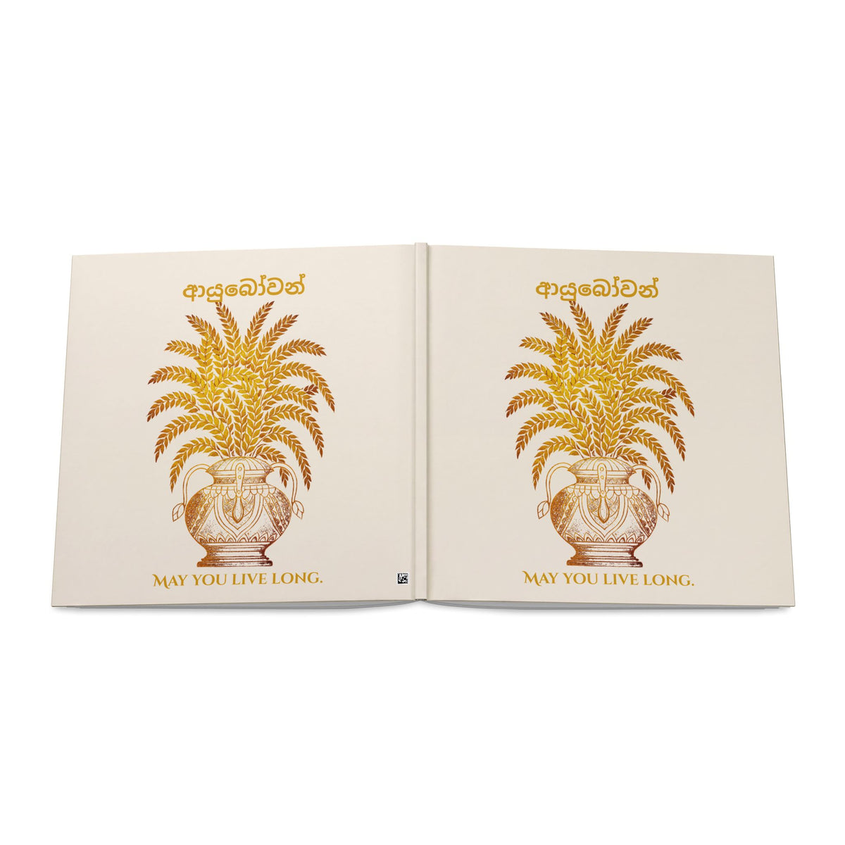 Ayubowan Hardcover Photo Book Sri Lankan Punkalasa Blessing Keepsake Memory Book