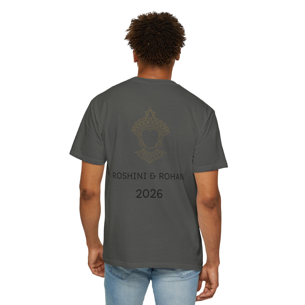 Sri Lanka Destination Wedding T-Shirt — "First Wedding Sri Lanka" Couple Tee (Roshini & Rohan 2026)