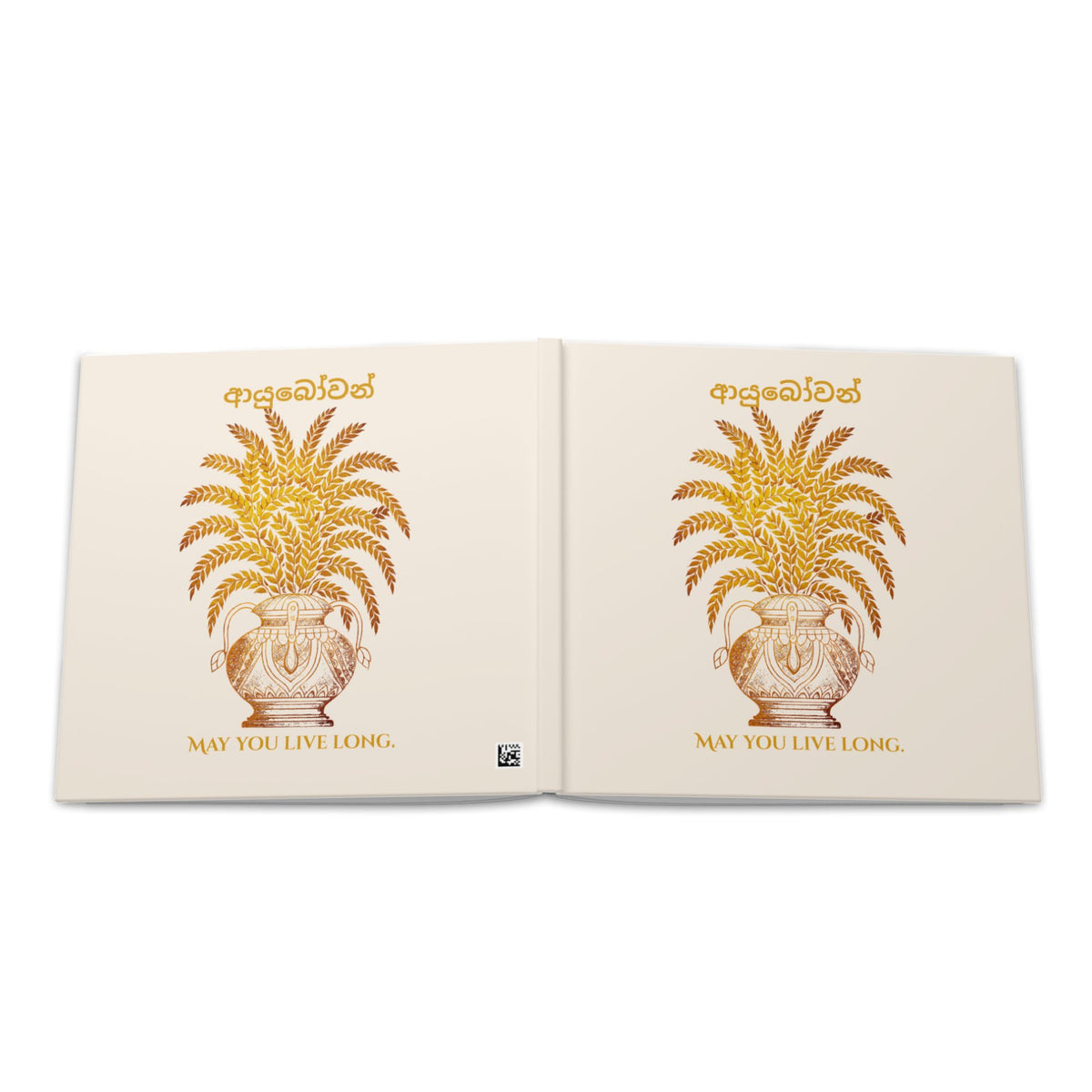 Ayubowan Hardcover Photo Book Sri Lankan Punkalasa Blessing Keepsake Memory Book