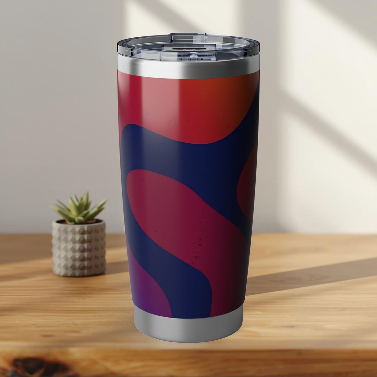 Sri Lanka Batik Wave Tumbler 20oz | Crimson & Indigo